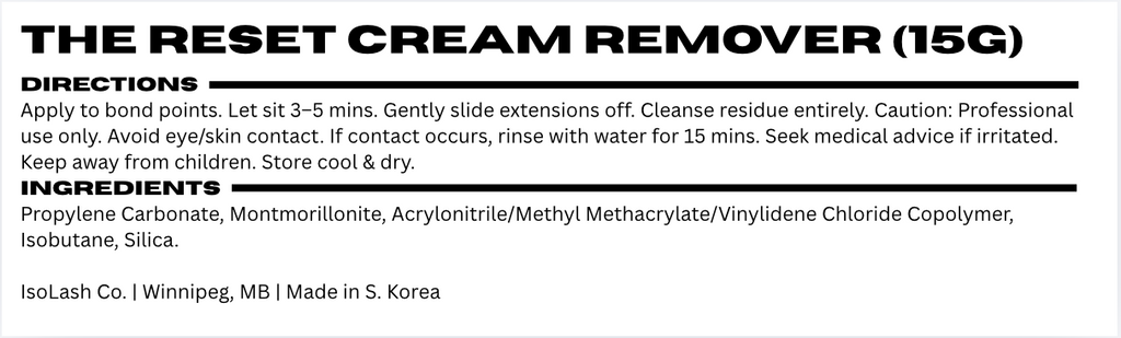 The Reset - Cream Remover (20g)