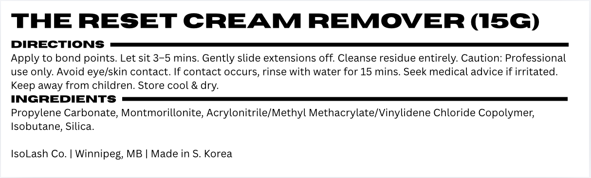 The Reset - Cream Remover (20g)