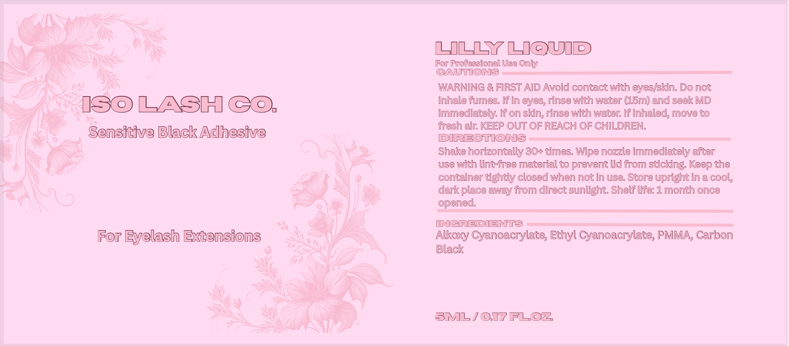 Lilly Liquid - Sensitive Black Adhesive (5ml)